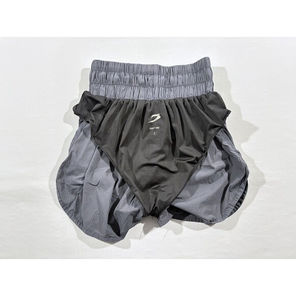 BOXRAW Shorts Womens Gray High Waist Boxing Running 3" Inseam SMRT-Tech Sz S - Picture 8 of 10
